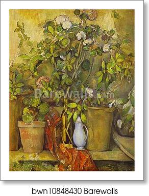 Flower Pots by Paul Cézanne, Art Print