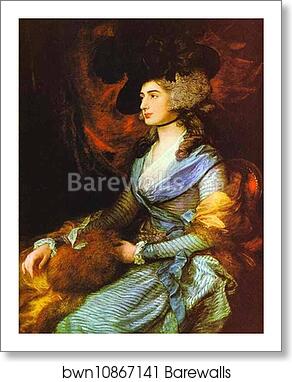 Mrs. Sarah Siddons by Thomas Gainsborough, Art Print