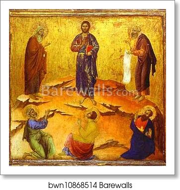 Maestà (back, predella) The Transfiguration of Christ by Duccio Di Buoninsegna, Art Print