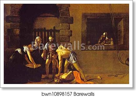 The Beheading of St. John the Baptist by Caravaggio, Art Print
