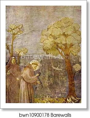 Preaching to the Birds by Giotto, Art Print