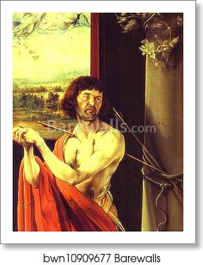 St. Sebastian. Detail by Matthias Grünewald, Art Print