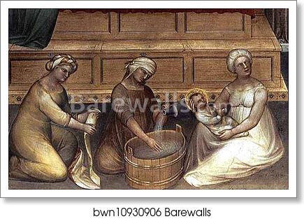 The Birth of John the Baptist. Detail by Giusto De’ Menabuoi, Art Print The Birth of John the Baptist. Detail by Giusto De’ Menabuoi, Art Print