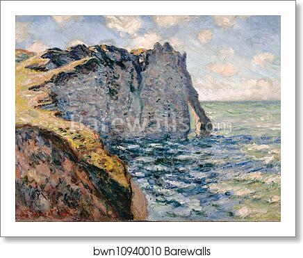 The Cliff of Aval, Etrétat by Claude Monet, Art Print