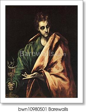 St. John the Evangelist by El Greco, Art Print