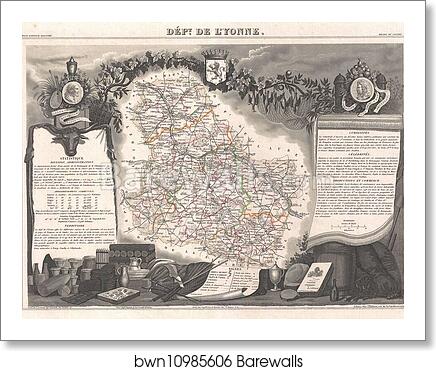 Dept. de l'Yonee by Victor Jules Levasseur, Art Print