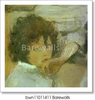 The Children. (Sasha Serov). Detail by Valentin Serov, Art Print
