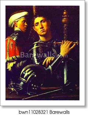 Portrait of a Gentleman in Armor by Giorgione, Art Print