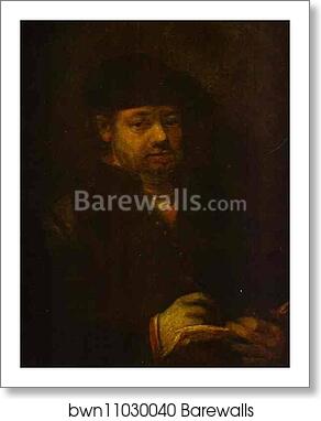 Self-Portrait with a Sketch-Book by Rembrandt Harmenszoon Van Rijn, Art Print Self-Portrait with a Sketch-Book by Rembrandt Harmenszoon Van Rijn, Art Print