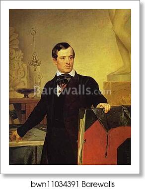 Portrait of the Architect and Painter Alexander Brulloff by Karl Brulloff, Art Print Portrait of the Architect and Painter Alexander Brulloff by Karl Brulloff, Art Print