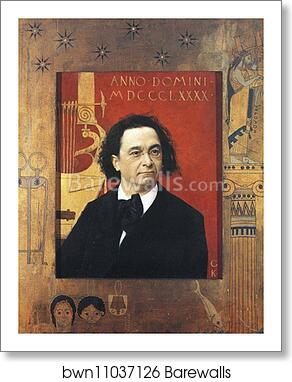 Portrait of Joseph Pembauer by Gustav Klimt, Art Print