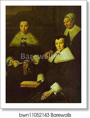 The Lady-Governors of the Old Men's Almshouse at Haarlem. Detail by Frans Hals, Art Print