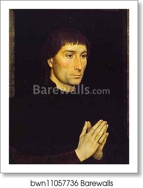 Tommaso Portinari and his Wife. Part of diptych by Hans Memling, Art Print
