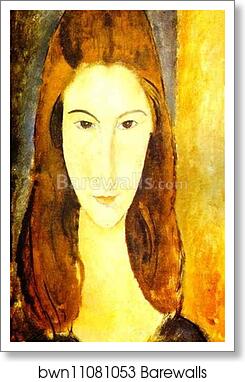 Portrait of Jeanne Hébuterne (1898 -1920), Common-Law Wife of Amedeo Modigliani by Amedeo Modigliani, Art Print Portrait of Jeanne Hébuterne (1898 -1920), Common-Law Wife of Amedeo Modigliani by Amedeo Modigliani, Art Print