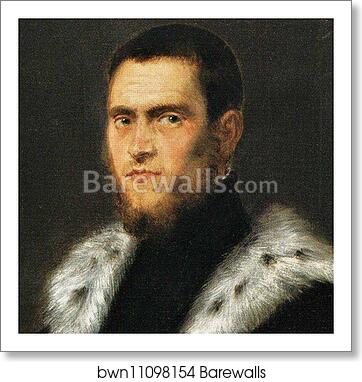 Portrait of a Man Aged Twenty-Six. Detail by Jacopo Robusti, Called Tintoretto, Art Print
