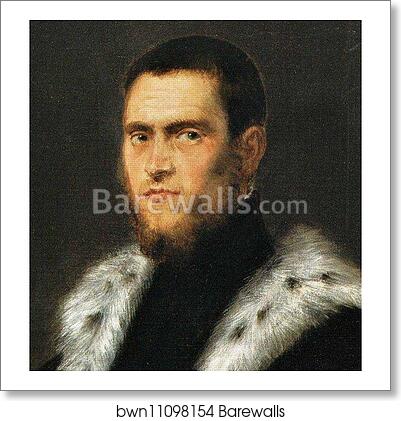 Portrait of a Man Aged Twenty-Six. Detail by Jacopo Robusti, Called Tintoretto, Art Print Portrait of a Man Aged Twenty-Six. Detail by Jacopo Robusti, Called Tintoretto, Art Print