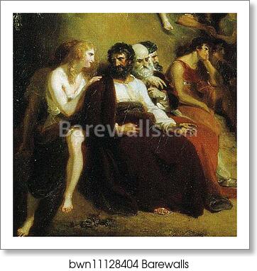 Homer Reciting His Poems. Detail by Sir Thomas Lawrence, Art Print