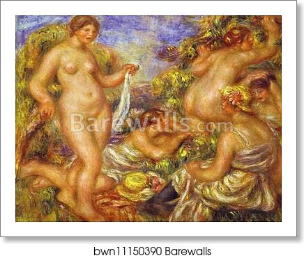 The Bathers by Pierre-Auguste Renoir, Art Print