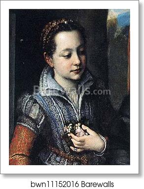 Portrait of Amilcare, Minerva and Asdrubale Anguissola. Detail by Sofonisba Anguissola, Art Print Portrait of Amilcare, Minerva and Asdrubale Anguissola. Detail by Sofonisba Anguissola, Art Print