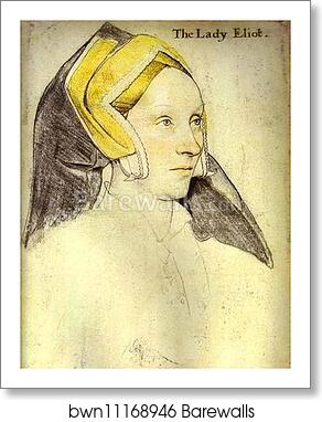Portrait of Lady Elyot by Hans Holbein The Younger, Art Print Portrait of Lady Elyot by Hans Holbein The Younger, Art Print