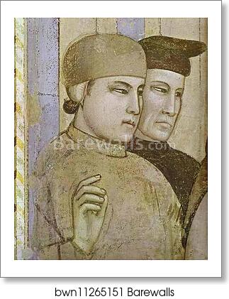 Death of St. Francis and Inspection of Stigmata. Detail by Giotto, Art Print Death of St. Francis and Inspection of Stigmata. Detail by Giotto, Art Print