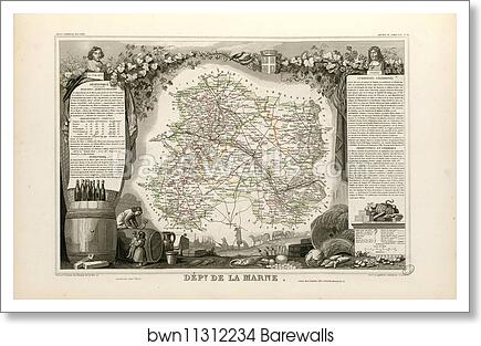 Dépt. de la Marne (région du Nord-Est) by Victor Jules Levasseur, Art Print