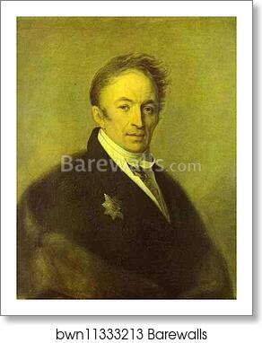 Portrait of Nikolay Karamzin by Alexey Venetsianov, Art Print