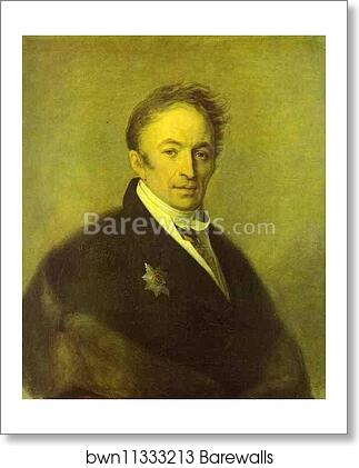 Portrait of Nikolay Karamzin by Alexey Venetsianov, Art Print Portrait of Nikolay Karamzin by Alexey Venetsianov, Art Print