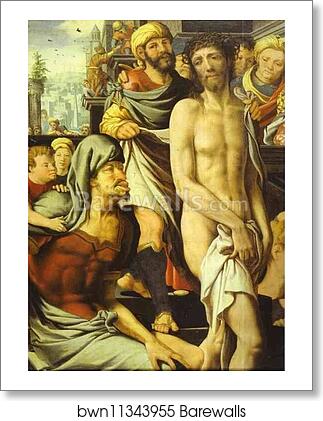 Christ Mocked. Detail by Jan Sanders Van Hemessen, Art Print Christ Mocked. Detail by Jan Sanders Van Hemessen, Art Print