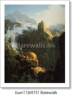 Landscape Composition: Saint John in the Wilderness by Thomas Cole, Art Print