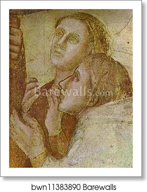 The Resurrection of Drusiane. Detail by Giotto, Art Print