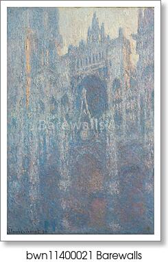 The Portal of Rouen Cathedral in Morning Light by Claude Monet, Art Print The Portal of Rouen Cathedral in Morning Light by Claude Monet, Art Print