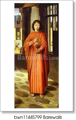 St. John the Evangelist. Panel of the Donne Triptych by Hans Memling, Art Print St. John the Evangelist. Panel of the Donne Triptych by Hans Memling, Art Print
