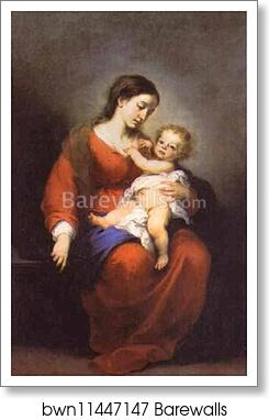 Virgin and Child by Bartolomé Esteban Murillo, Art Print