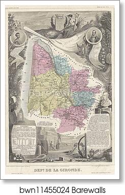 Dept. de la Gironde by Victor Jules Levasseur, Art Print