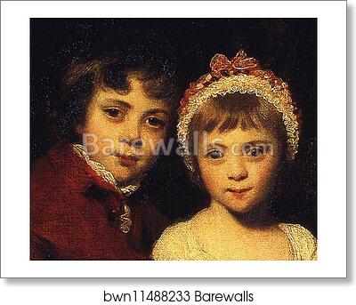 John Parker and His Sister Theresa. Detail by Sir Joshua Reynolds, Art Print John Parker and His Sister Theresa. Detail by Sir Joshua Reynolds, Art Print