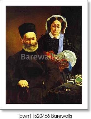 Portrait of M. and Mme. Auguste Manet (the Parents of Edouard Manet) by Edouard Manet, Art Print Portrait of M. and Mme. Auguste Manet (the Parents of Edouard Manet) by Edouard Manet, Art Print