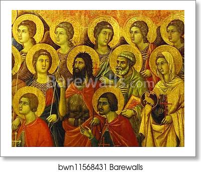 Maestà (front, central panel, detail) Angels and Saints by Duccio Di Buoninsegna, Art Print Maestà (front, central panel, detail) Angels and Saints by Duccio Di Buoninsegna, Art Print