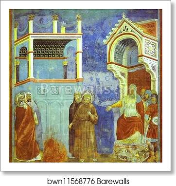 St. Francis before Sultan by Giotto, Art Print