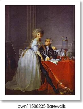 Portrait of Antoine-Laurent and Marie-Anne Lavoisier by Jacques-Louis David, Art Print