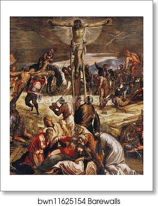 Crucifixion. Detail by Jacopo Robusti, Called Tintoretto, Art Print Crucifixion. Detail by Jacopo Robusti, Called Tintoretto, Art Print