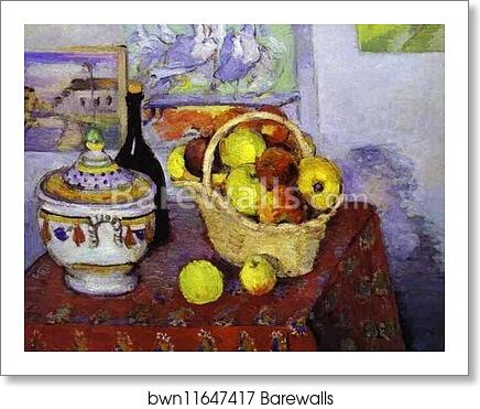 Still Life with Soup Tureen by Paul Cézanne, Art Print