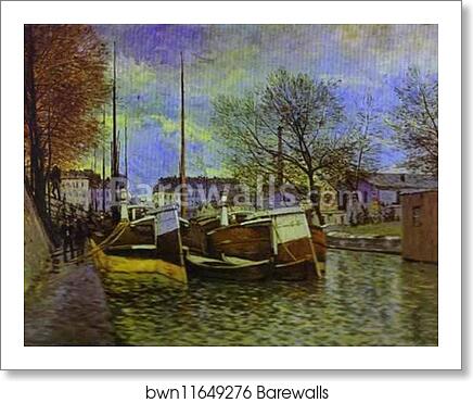 The St. Martin Canal in Paris by Alfred Sisley, Art Print