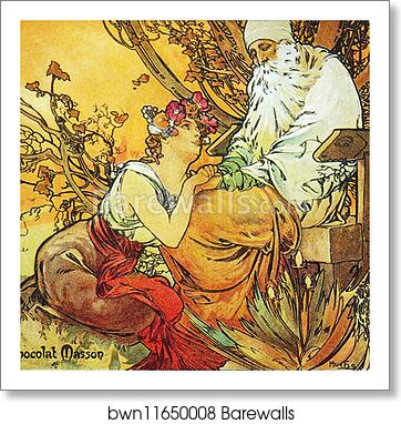 Chocolat Masson Vieillesse/Old Age by Alphonse Mucha, Art Print