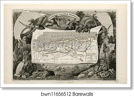 Algérie, colonie française (région du sud) by Victor Jules Levasseur, Art Print