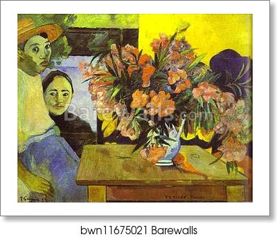 Te Tiare Farani (Bouquet of Flowers) by Paul Gauguin, Art Print Te Tiare Farani (Bouquet of Flowers) by Paul Gauguin, Art Print