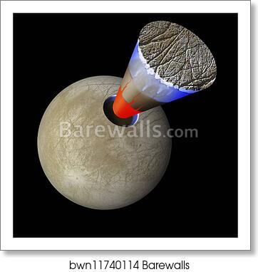 A schematic showing the layers of Europa by Ron Miller/Stocktrek Images, Art Print