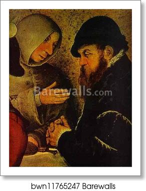 The Peasant Wedding. Detail by Pieter Bruegel The Elder, Art Print