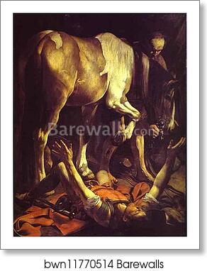 The Conversion of St. Paul by Caravaggio, Art Print