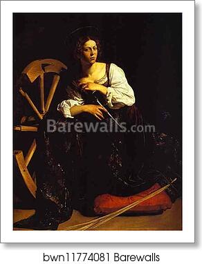 St. Catherine of Alexandria by Caravaggio, Art Print